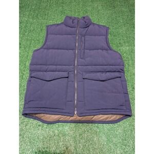 J. Crew Nordic Puffer Vest All Weather Designs Pockets Full‎ Zip Large